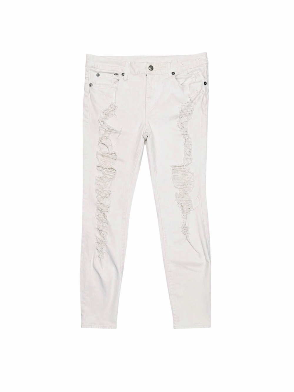 R13 Relaxed Skinny Jeans Women’s Size 29 White Distressed Made in Italy